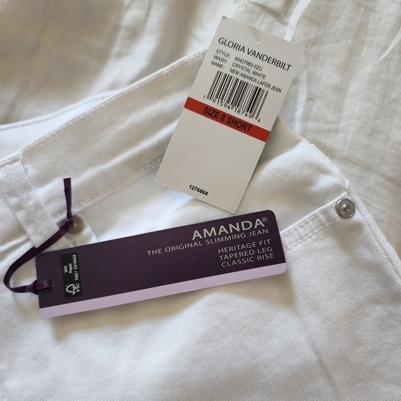 Gloria Vanderbilt The Original Slimming Jean, Classic Rise Tapered Leg size 8 - Picture 5 of 6